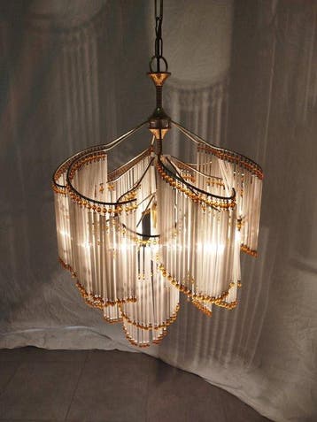 Plafondlamp - Muranoglas - Hanglamp met waterval, Antiek en Kunst
