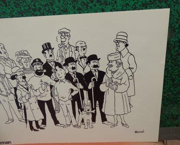 Tintin - 1 Offsetposter - De Familie Tintin - 1976, Nieuw