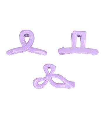 Haarspeld Haarklemmen 4cm – Recht Wave Strik – Paars – Set