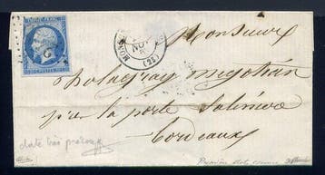Frankrijk 1862 - Zeldzame brief van Monpont-sur-lIsle met