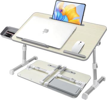 Inklapbare Bedtafel - Met lade | Tweede kansje | OP = OP, Verzenden, Zo goed als nieuw, In hoogte verstelbaar