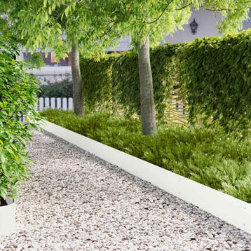 vidaXL Gazonrand 30 st 103 x 25 cm Staal Wit, Verzenden, Nieuw