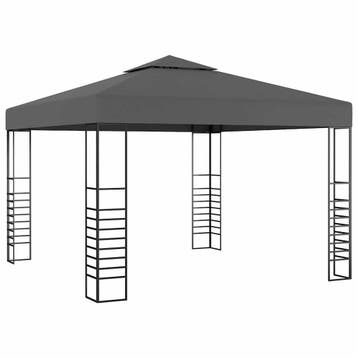 vidaXL Tuinpaviljoen 3x3 m antraciet, Verzenden