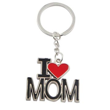 Fako Bijoux - Sleutelhanger - I Love MOM - Zilverkleurig, Verzenden, Nieuw