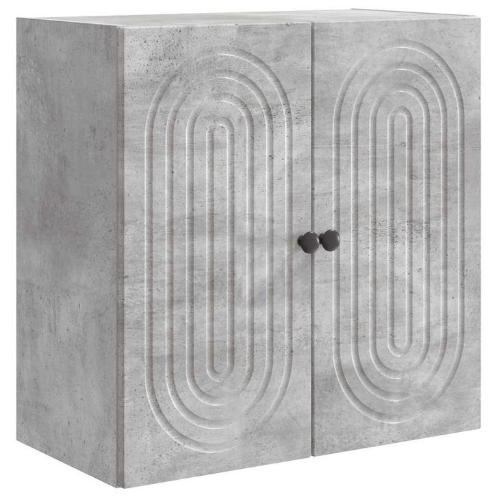 vidaXL Wandkast Betongrijs 59 x 31 x 60 cm Bewerkt hout, Huis en Inrichting, Kasten | Overige, Nieuw, Verzenden