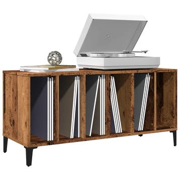 vidaXL Platenkast 100x38x48 cm bewerkt hout oud houtkleurig, Verzenden