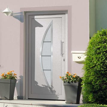vidaXL Voordeur 108x200 cm wit, Doe-het-zelf en Bouw, Deuren en Vliegenramen, Verzenden, Nieuw