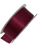 Dubbelsatijn lint Bordeaux donker 38 mm rol 25 meter, Huis en Inrichting, Nieuw