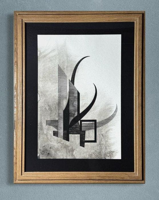Eugène Eechaut (1928-2019) - Abstract ink composition, Antiek en Kunst, Kunst | Designobjecten