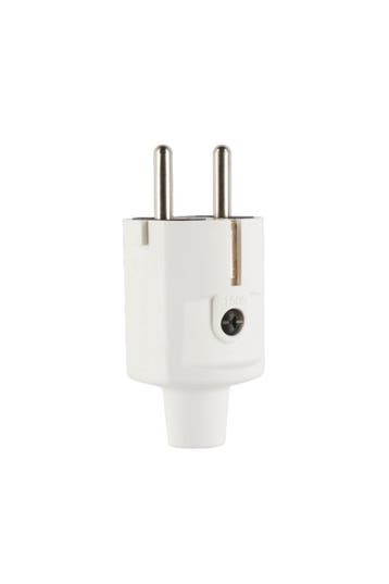 ABL Compact Schuko IP20 Dubbele Aarde Stekker Wit -, Verzenden