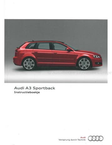 2010 AUDI A3 SPORTBACK INSTRUCTIEBOEKJE NEDERLANDS, Autos : Divers, Modes d'emploi & Notices d'utilisation, Ophalen of Verzenden