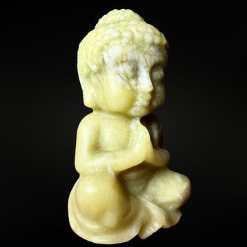 Boeddha en Jade Lemon - premium Gravure - Hoogte: 100 mm -