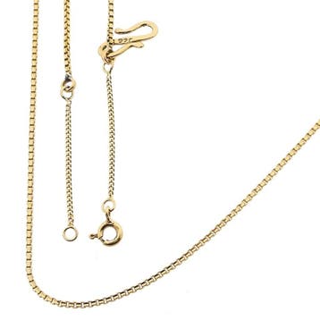 Gouden Venetiaanse schakelketting, Handtassen en Accessoires, Kettingen, Ophalen of Verzenden, Gebruikt, Goud, Goud