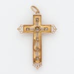 Pendentif - 18 carats Or jaune Diamant (Naturelle) - Diamant