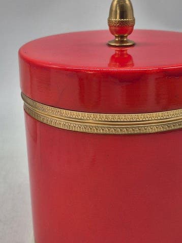 R.W. Heuse Hamm – Dekorative Dose mit Deckel – Rot glasierte, Antiek en Kunst