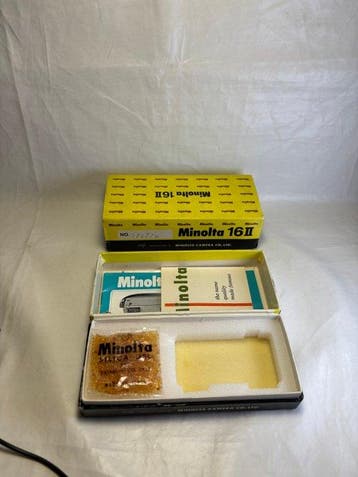 Minolta 16 model II + Flash + box 1960/1966 Subminiatuur