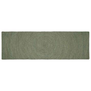vidaXL Vloerkleden Olijfgroen 80 x 250 cm Jute, Verzenden, Nieuw