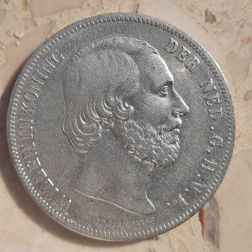 Nederland. Willem III. 2 1/2 Gulden 1853