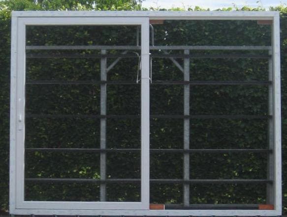 pvc schuifraam , schuifdeur , pui , schuifpui 305 x 233 wit, Bricolage & Construction, Châssis & Portes coulissantes, Enlèvement ou Envoi