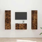 vidaXL Tv-meubelset 5 pcs Rook Eiken Bewerkt hout, Verzenden, Nieuw