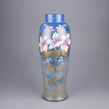 French - Vaas - Art Nouveau-vaas met bloemige