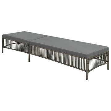 Ligbed grijs -34% retour deal: luxe in je tuin!, Tuin en Terras, Verzenden, Zo goed als nieuw, Rotan, Verstelbaar