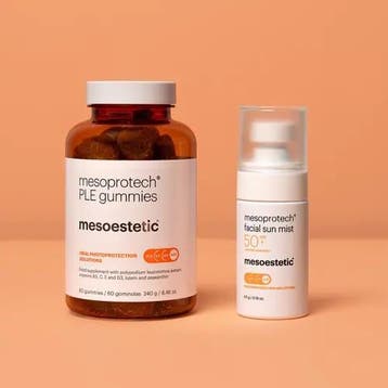 Mesoestetic Mesoprotech Box Gummies + Facial Sun Mist, Verzenden