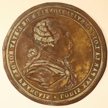 Frankrijk. Bronzen galvano / Penning Lodewijk XVI incusum