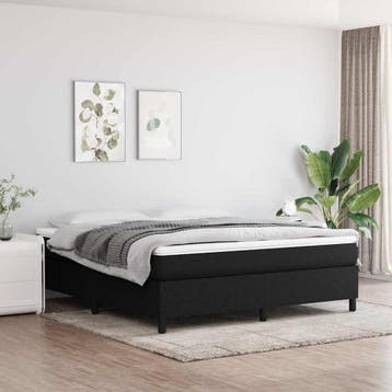 vidaXL Boxspring bed stof zwart 160x200 cm, Verzenden, Nieuw