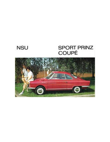 1971 NSU SPORT-PRINZ COUPÉ BROCHURE DUITS, Ophalen of Verzenden