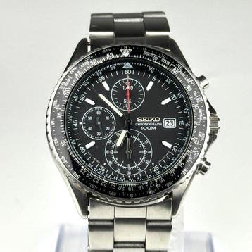 Seiko - SND253 Pilot Chronograph Slide Rule 100M - Zonder