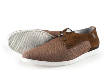 Floris van Bommel Veterschoenen in maat 40½ Cognac, Overige kleuren, Verzenden, Floris van Bommel, Zo goed als nieuw