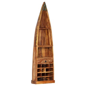 vidaXL Wijnrek 50x40x180 cm massief gerecycled hout, Huis en Inrichting, Verzenden, Nieuw