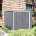 vidaXL Tuinschuur 195x198x159 cm gegalvaniseerd staal grijs, Verzenden