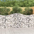 vidaXL Schanskorven 10 st gewelfd 200x50x100/120 cm ijzer, Verzenden