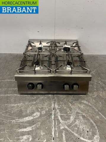 RVS Zanussi 4 Pits Opzet Fornuis Gasfornuis 80 cm GAS Horeca, Ophalen of Verzenden