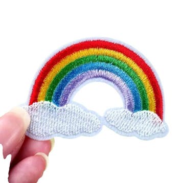 Embleem- Regenboog - 5.5 x 3.5 cm - applicatie - opstrijk..., Verzenden, Nieuw, Overige typen