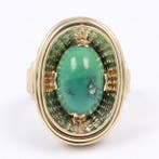 Bague - 12 carats Or jaune Turquoise, Nieuw