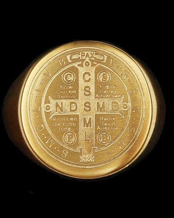 Exorcisme-signetring - Kruis van Sint-Benoît - Goddelijke