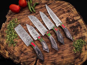 Keukenmes - Kitchen knife set - CA21 - Staal, Hout,