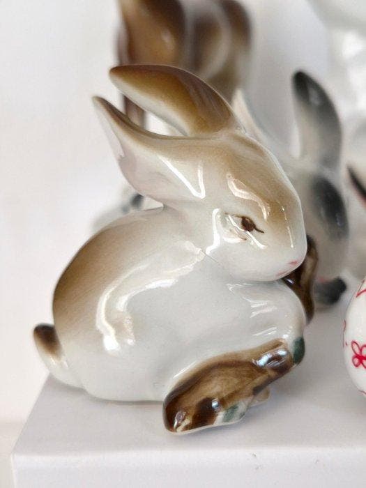 Zsolnay, Grafenthal, Aquincum - Beeldje - Farm animals (9) -, Antiquités & Art, Antiquités | Verre & Cristal
