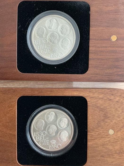 België. 500 Frank 1980, Proof Set (Zonder minimumprijs), Timbres & Monnaies, Monnaies | Europe | Monnaies non-euro