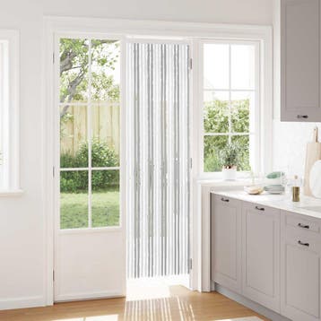 vidaXL Insecten Gordijn Chenille Lichtgrijs en wit 56 x 200, Verzenden, Nieuw