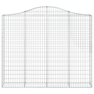 vidaXL Schanskorf gewelfd 200x30x160/180 cm gegalvaniseerd, Verzenden, Nieuw