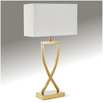 Tafellamp Avina, modern design, 60W - messingkleurig, Huis en Inrichting, Lampen | Tafellampen, Verzenden, Nieuw