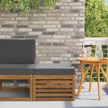 vidaXL Buiten Voetenbank Massief Acacia Hout Naturel, Verzenden, Nieuw