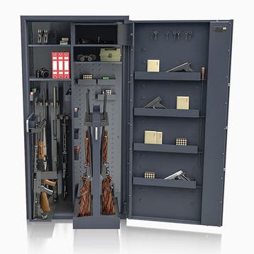 Gecertificeerde wapenkluis Caliber Combo Plus 180/90, Huis en Inrichting, Verzenden, Nieuw, Brandkast