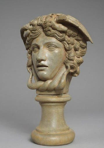 Sculpture, Medusa Rondanini - 27 cm - grès, Antiek en Kunst