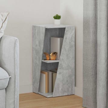 vidaXL Zijplank 33 x 32 x 70,5 cm Bewerkt hout Beton Grijs, Verzenden, Nieuw