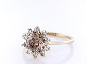 Zonder minimumprijs - Ring - 14 karaat Geel goud - 1.29ct.